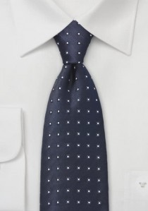  - Krawatte Viereck-Punkte dunkelblau