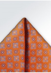  - Einstecktuch geometrisches Pattern orange