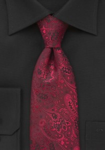  - Krawatte florales Dessin rot