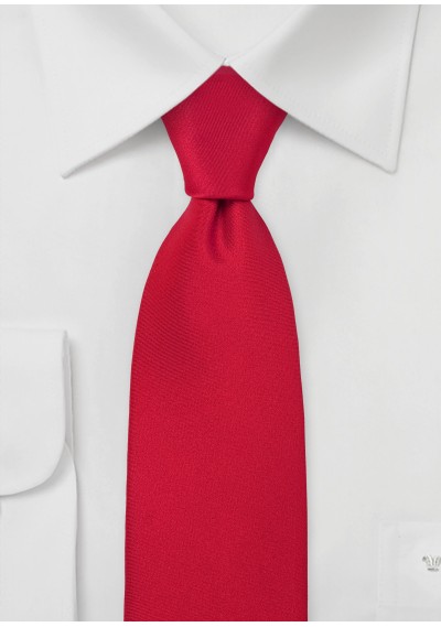 Krawatte einfarbig feuriges Rot - 