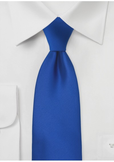 Krawatte königsblau einfarbig glatt - 