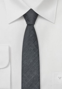  - Party-Krawatte schmal geformt schwarz silbrig