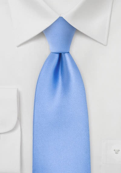 Krawatte Clip- hellblau einfarbig - 