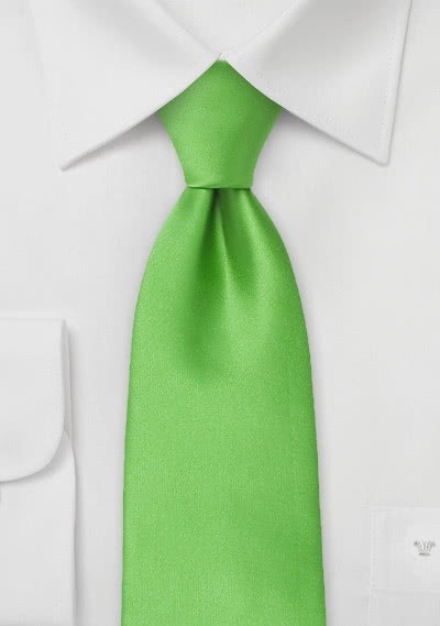 Mikrofaser-Krawatte Clip monochrom grün - 