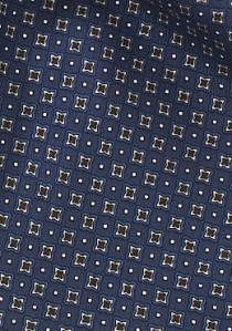 Krawattenschal breit dunkelblau blumig