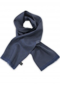  - Krawattenschal breit dunkelblau blumig