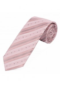 Krawatte florales Muster Streifen rosa und silber