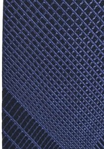 Krawatte schmal geformt Gitter-Struktur blau