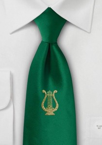 Krawatte Lyra(gold) flaschengrün