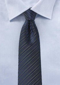  - Krawatte mit Streifen-Oberfläche dunkelblau