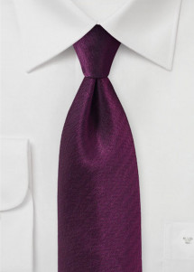 Herrenkrawatte Herring-Bone brombeer