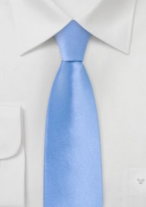 - Krawatte schmal hellblau einfarbig