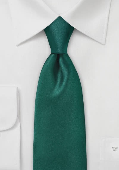 Krawatte unifarben Poly-Faser dunkelgrün - 