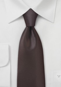  - Krawatte einfarbig Poly-Faser braun