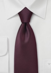  - Krawatte monochrom Kunstfaser braunrot