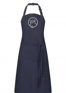 Schürze mit Schwein Logo (Dunkelblau)