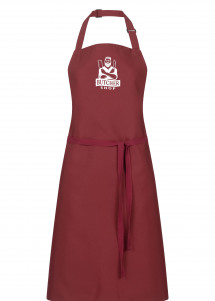 Schürze mit Metzgerei Logo (dunkelrot)