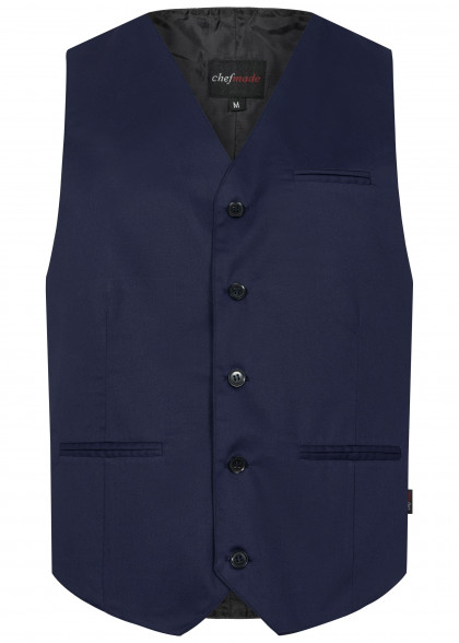  - Herrenweste Navy mit Stoffrücken