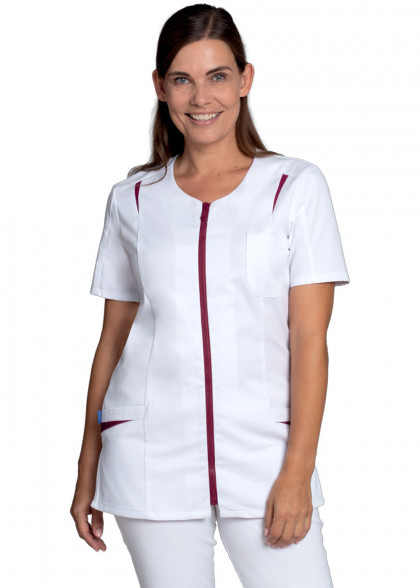 Kasack kurzarm von Leiber (weiß/beere)