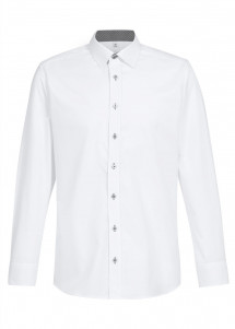 Hemd mit grauen Kontrastkragen