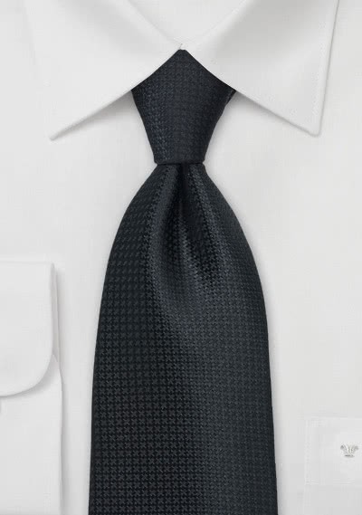XXL-Krawatte monochrom schwarz - 