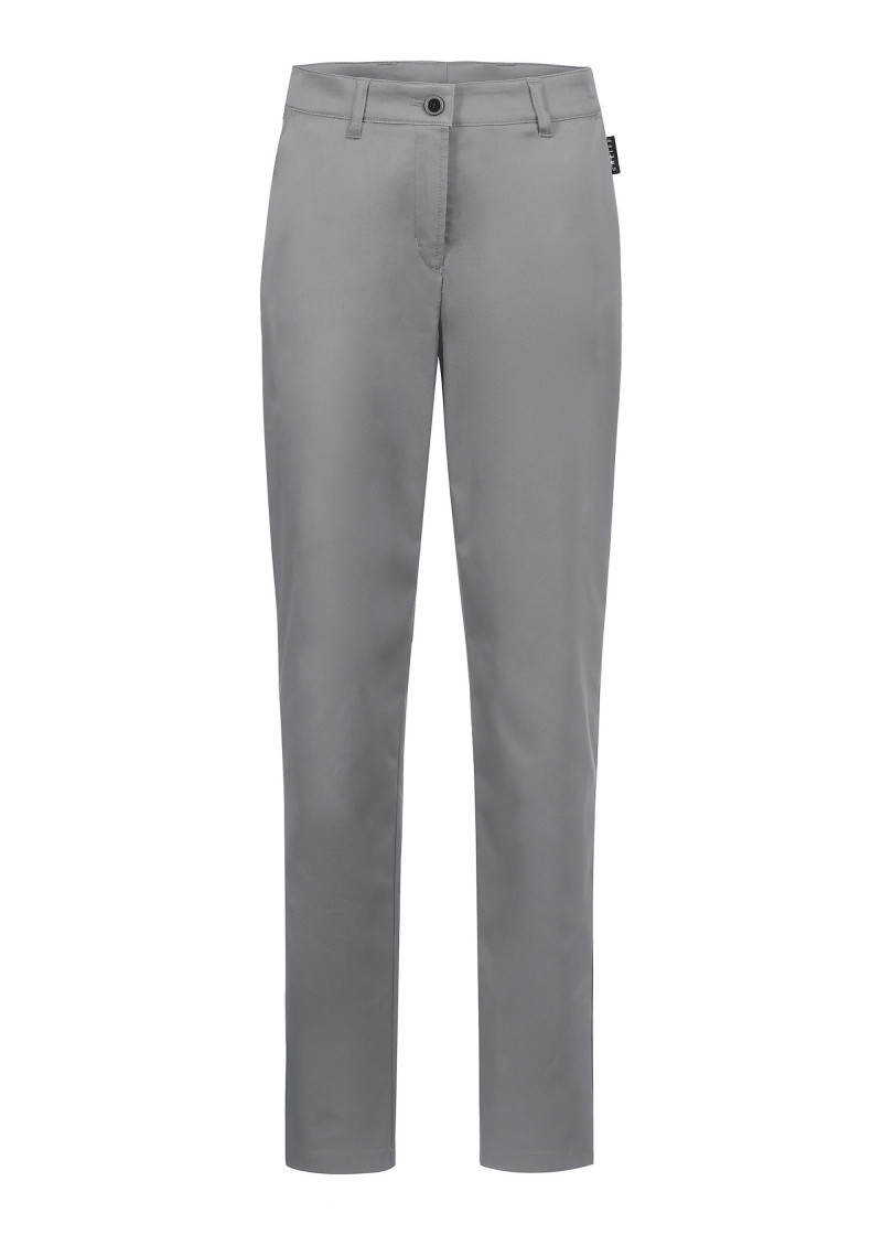 Damen-Chinohose mit Stretch (Grau)
