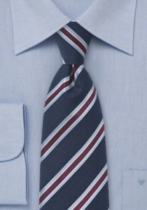  - Krawatte Streifenmuster dunkelblau