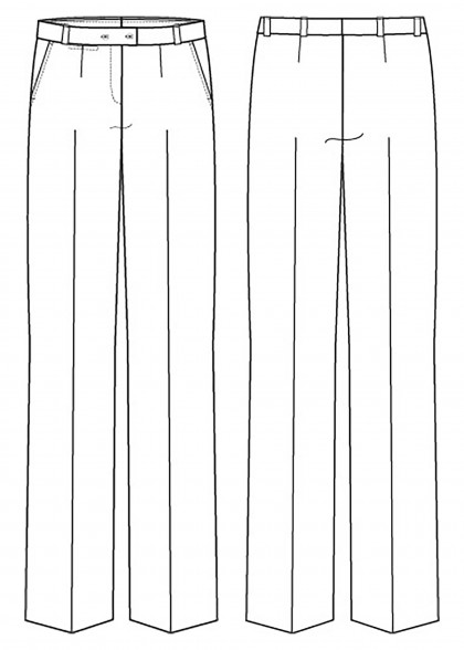 GREIFF Damen-Hose / Comfort Fit / schwarz Zeichnung