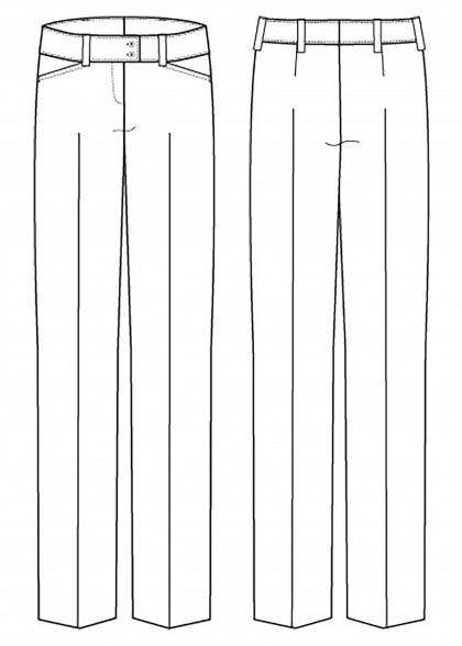 Damen-Anzughose (anthrazit) Zeichnung