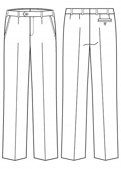 Herren-Hose (Regular Fit) Marine Zeichnung