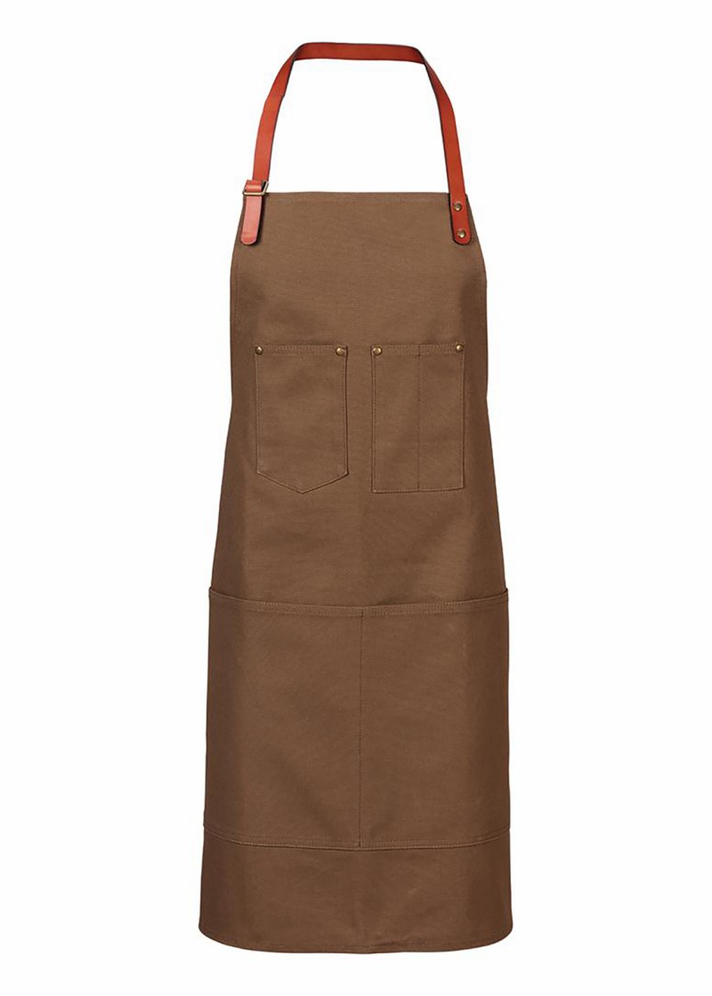 Segeltuch Latzschürze (86 x 86cm) in Toffee