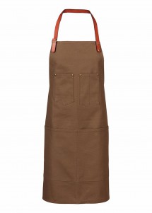 Segeltuch Latzschürze (86 x 86cm) in Toffee