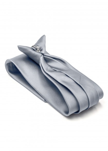 Sicherheits-Krawatte in Silber aus Mikrofaser