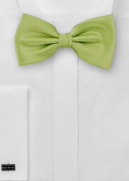 Fliege Kunstfaser Apfelgrün einfarbig