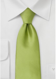 Clip Krawatte Apfelgrün Mikrofaser einfarbig