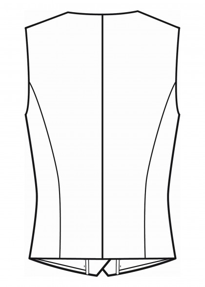 Damenweste Regular Fit Italian Blue Greiff hinten Zeichnung