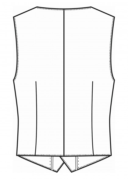 Weste für Herren Marine Regular Fit von Greiff hinten Zeichnung