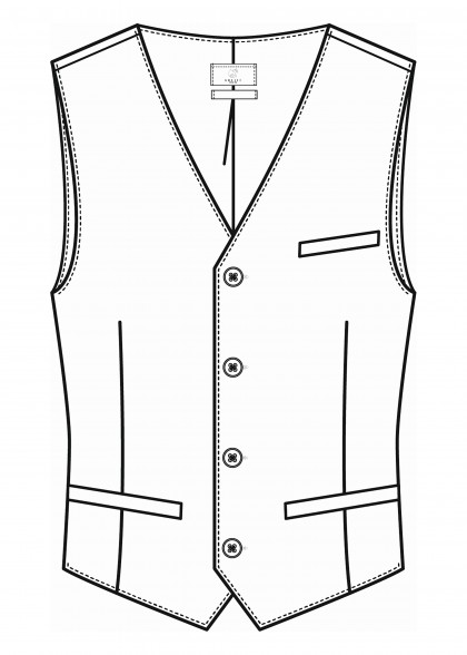 Weste für Herren Marine Regular Fit von Greiff vorne Zeichnung