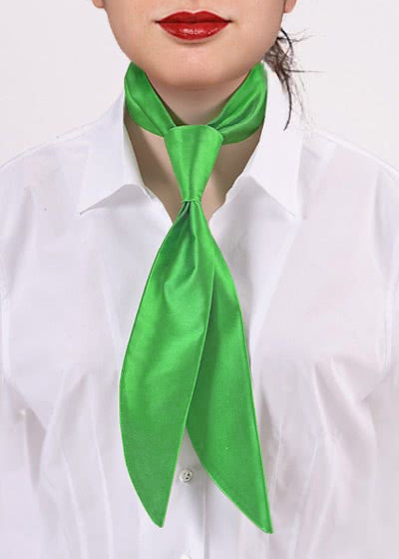 Service-Damenkrawatte giftgrün Poly-Faser