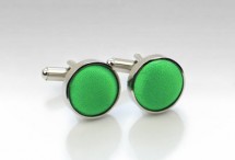 Manschettenknöpfe Stoff giftgrün