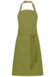  - Latzschürze mit Taschen in olive