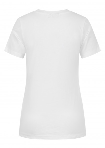 Damen Shirt kurzarm in weiß (Rundhals)
