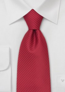  - Clip-Krawatte in rot mit feinen Streifen