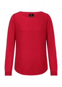 Damen Chiffon-Bluse in Rot Greiff Vorderseite