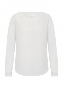 Damen Chiffon-Bluse in Weiß von Greiff vorne