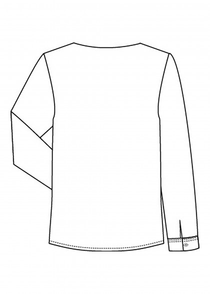 Chiffon-Bluse für Damen von Greiff Zeichnung hinten