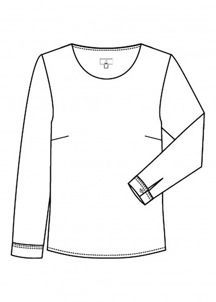 Chiffon-Bluse für Damen von Greiff Zeichnung vorne