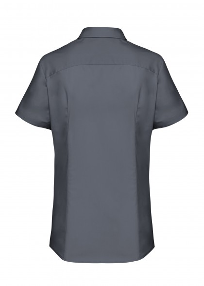 Stretch Damen-Bluse Anthrazit Greiff hinten
