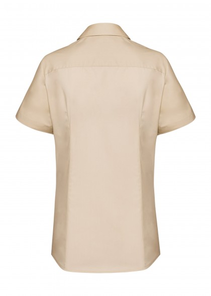 Stretch-Bluse Damen Beige Greiff hinten
