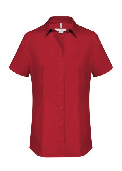 Damen Stretch-Bluse in Rot von Greiff Vorderseite